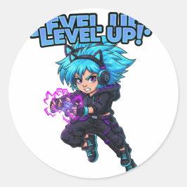 Level up gaming Sticker Runt Klistermärke