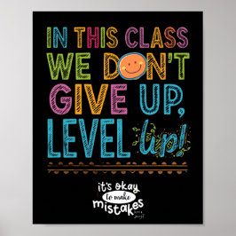 LEVEL UP KLASSRUMSPOSTER POSTER