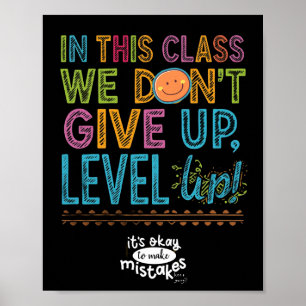 LEVEL UP KLASSRUMSPOSTER POSTER