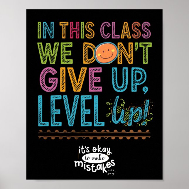 LEVEL UP KLASSRUMSPOSTER POSTER (Framsidan)