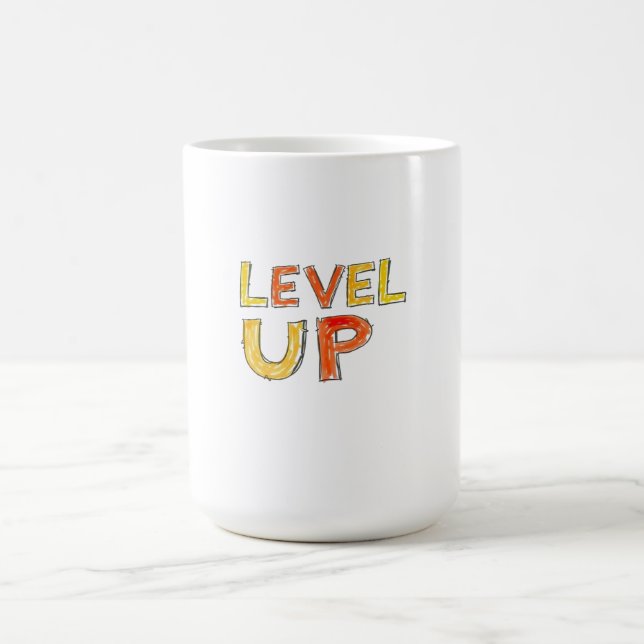 Level Up Motivering Design Kaffemugg (Center)