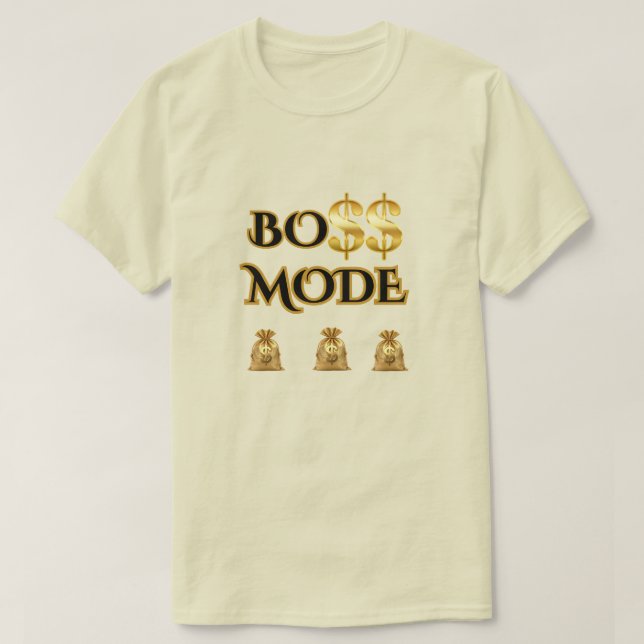 LEVEL UP! NATURLIG GRÄFISK BOSS-LÄGE MÄN T SHIRT (Design framsida)