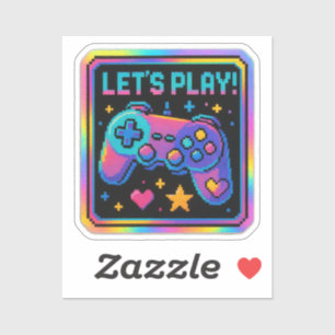 LEVEL UP Pixel Art Gamer-märke Klistermärken