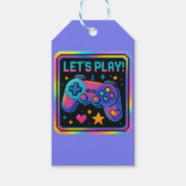 LEVEL UP Pixel Art Gamer-märke Presentetikett