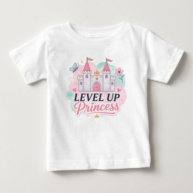 Level Up Prinsessa T Shirt (Framsida)
