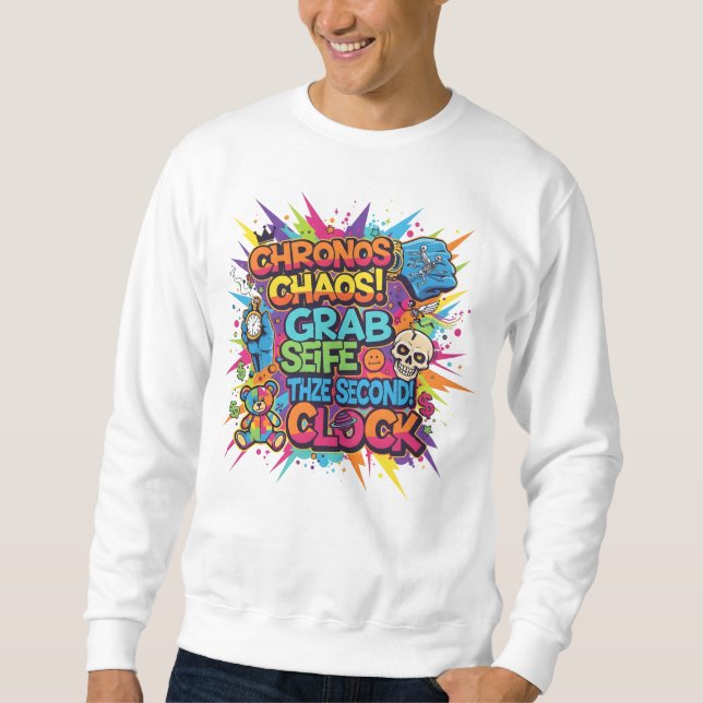 "Level Up Retro Gamer Hoodie" Lång Ärmad Tröja (Framsida)