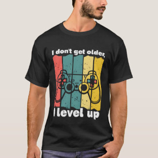 "Level Up"-spel T-Shirt - Roligt Gamer Birthday Sh