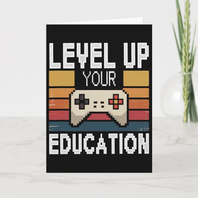 Level Up Your Education Video Gamer Unlock In Prog Kort (Framsida)