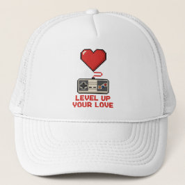 Level Up Your Love, Retro Pixel Gaming Design Keps