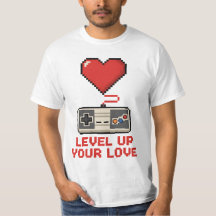 Level Up Your Love, Retro Pixel Gaming Design