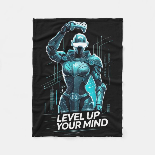 Level Up Your Mind Ai Gamer  Fleecefilt (Framsidan)