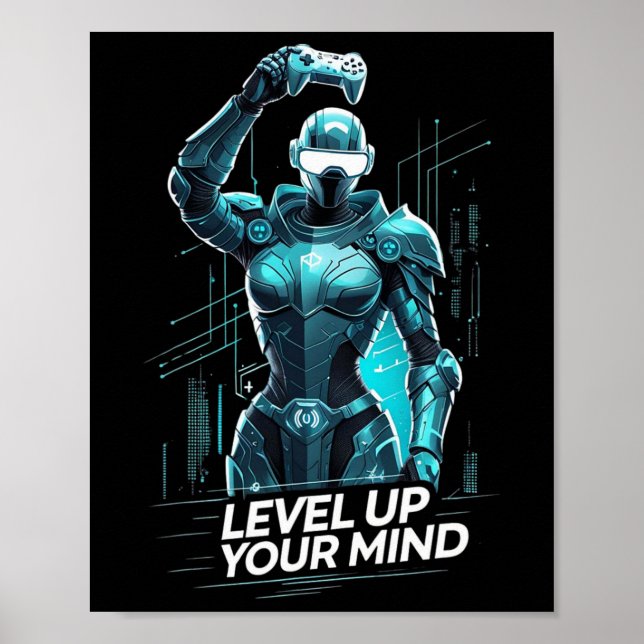 Level Up Your Mind Ai Gamer  Poster (Framsidan)