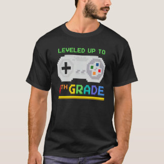 Leveled Up To 4th Grade Video Game Controller Game T Shirt