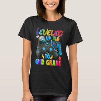 Leveled Up To 6nd Grade Gamer Back To School First T Shirt