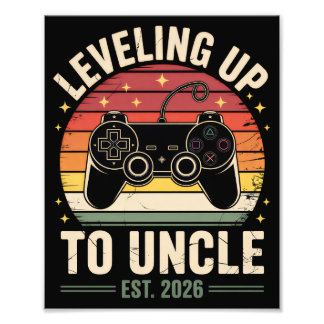 Leveled Up to Uncle 2026 Fototryck