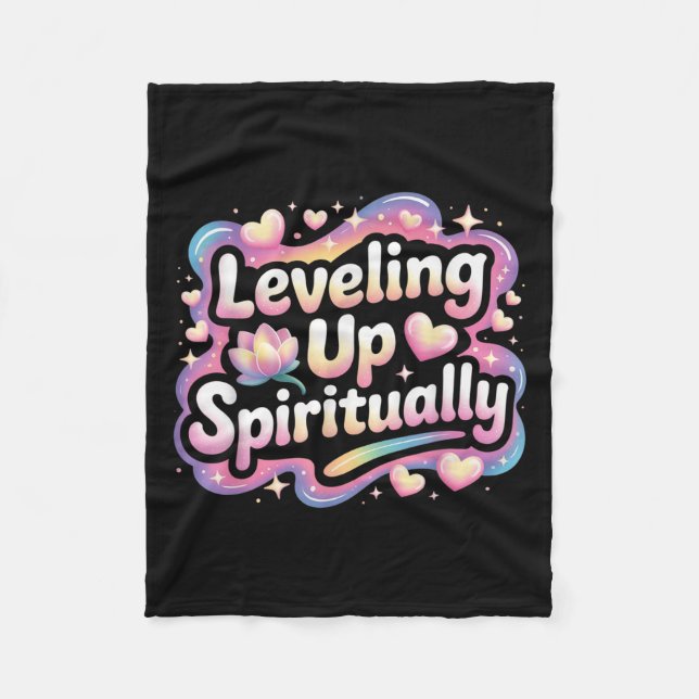 Leveling Up Sritually Mindfulness Meditation  Fleecefilt (Framsidan)