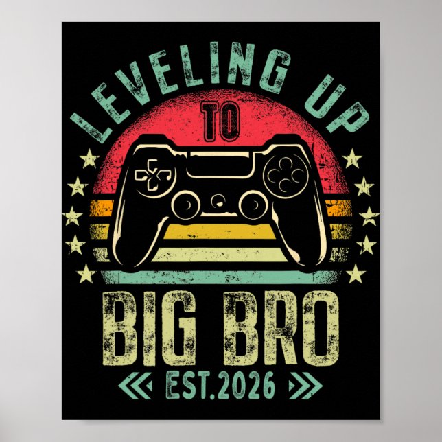 Leveling Up To Big Brother 2026 Funny New Gamer Bo Poster (Framsidan)