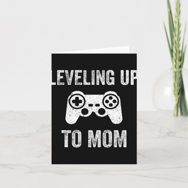 Leveling Up To Mom Shirt For Expecting Mother  Kort (Framsida)