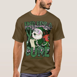 Lever Awareness leopard christmas Rektur jultomten T Shirt