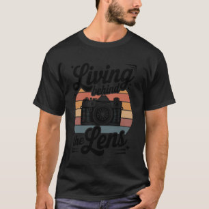 Lever bakom linsen Rolig fotograf Fotografering T Shirt