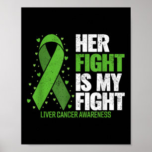 Lever Cancer Hennes kamp är min kamp mot levercanc Poster