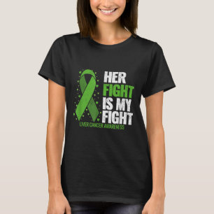 Lever Cancer Hennes kamp är min kamp mot levercanc T Shirt