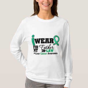Lever Cancer I Bära Emerald Grönt Far in Law T Shirt