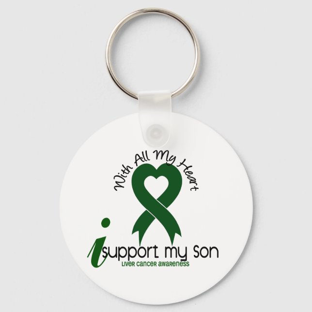 LEVER CANCER I Support Min son Nyckelring (Framsida)