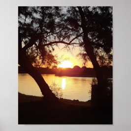 Lever de soleil sur La Grande Motte - Frankrike Poster