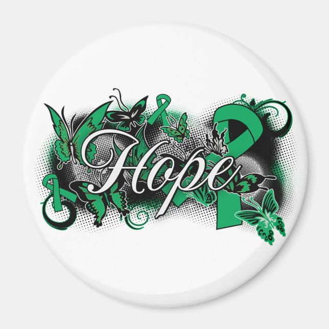 Lever Disease Hope Garden Ribbon Magnet (Framsidan)