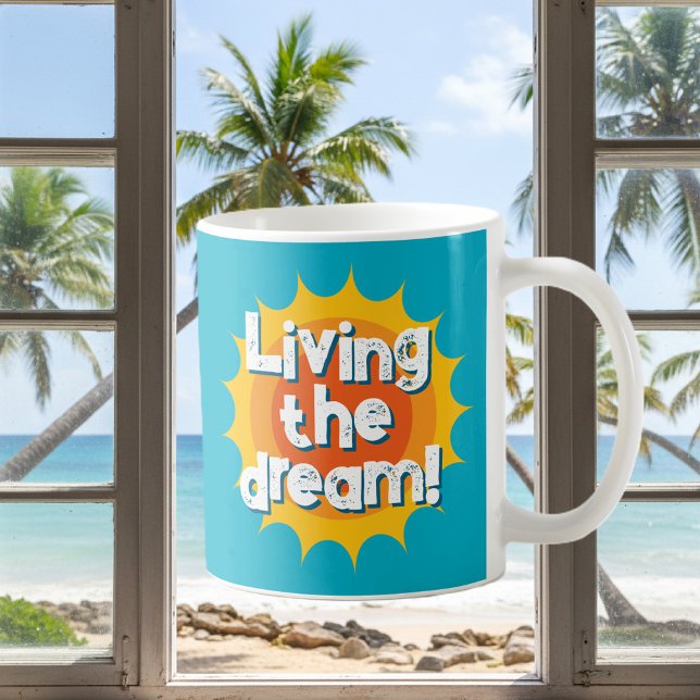 Lever drömmarna! cool kaffemugg present (living the dream coffee mug)