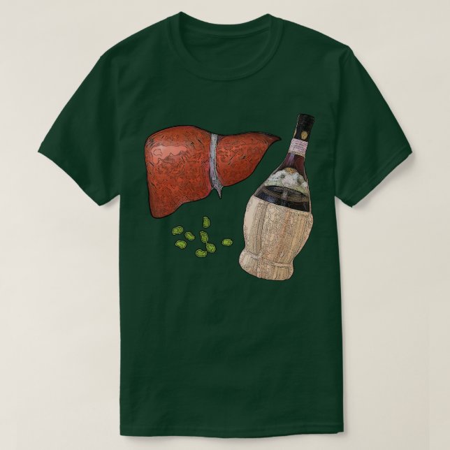 lever, favabönor och en trevlig chianti t shirt (Design framsida)