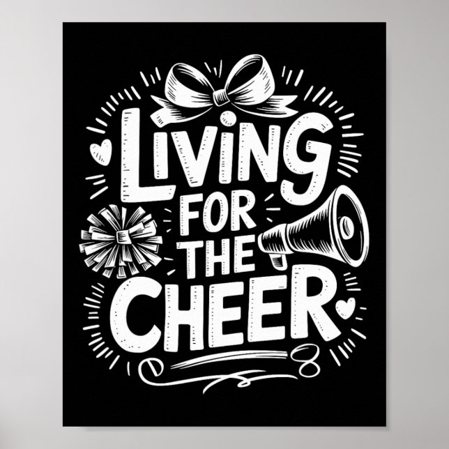 Lever För Cheer, Cheerande Cheerleader Cheerle Poster (Framsidan)