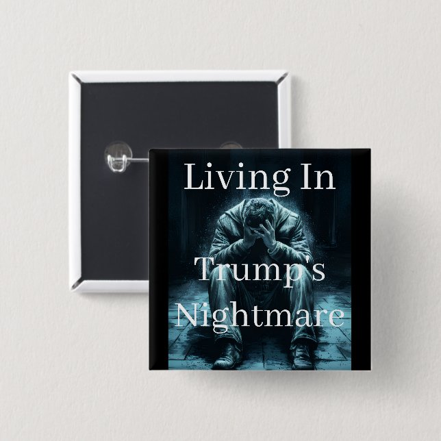 Lever i Trumps mardrömsknapp Knapp (Framsida & baksida)