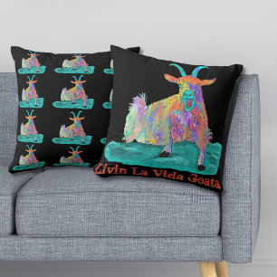 Lever Livet Geten Rolig Skrikande Get Design Kudde