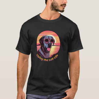 Lever livet i labbet för Labrador Retriever Långs T Shirt