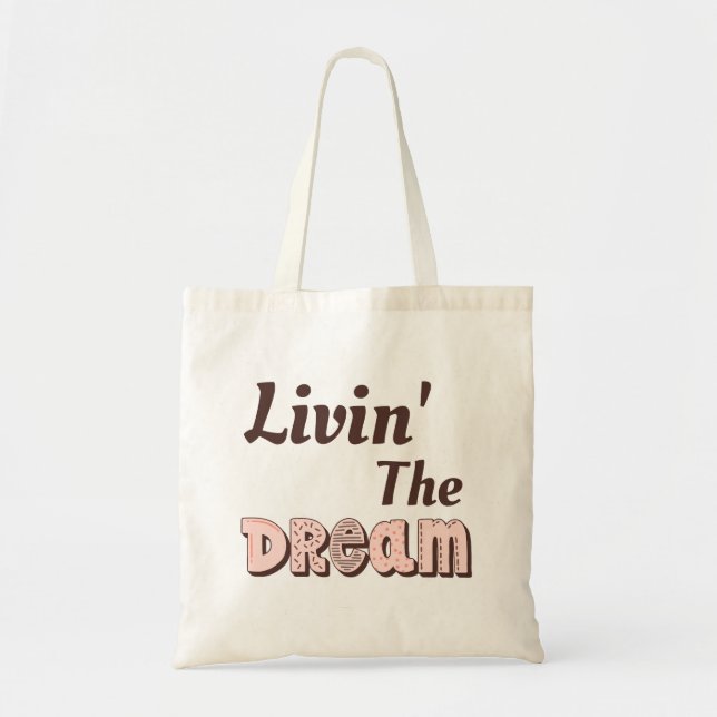 Lever livet som en dröm  tygkasse (Framsidan)