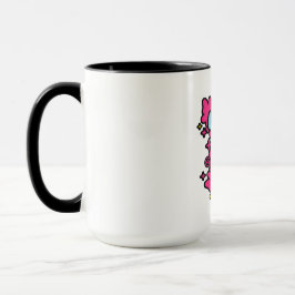 Lever min bästa liv färgglad popkonstgrafik mugg