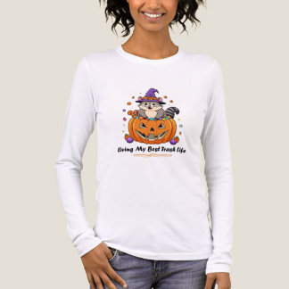Lever min bästa skräp liv Halloween Opossum T Shirt