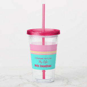 Lever mitt liv med Smoothies Text >Färgrik Take Away Mugg