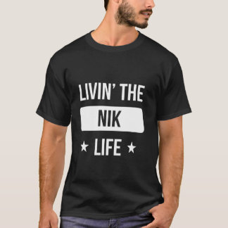 Lever 'Nik-livet' Familjeåterträff Trupp Första La T Shirt