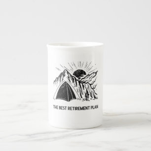 Lever och gallring benporslin mugg
