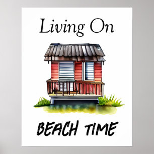 Lever på strandtid  poster