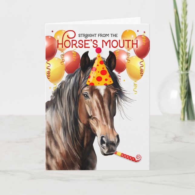Lever Quarter Horse Funny Birthday Kort (Framsida)