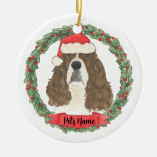 Lever & White English Springer Spain Julgransprydnad Keramik