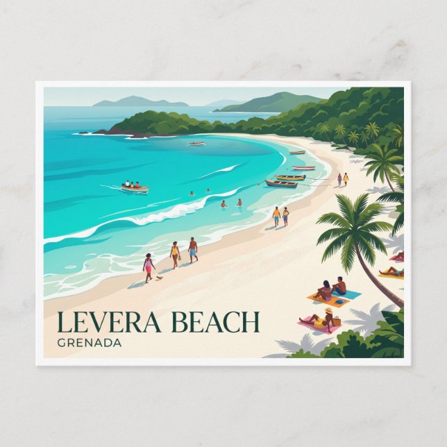 Levera Beach Sauteurs Grenada Vykort (Framsida)