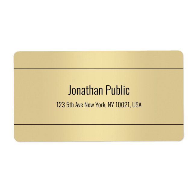 Leverans av enkel mall för elegant Guld Färg Fraktsedel (Framsidan)