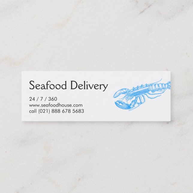 Leverans av fisk mini visitkort (Baksida)