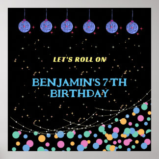 Leverans av glöd och rullfågel party poster