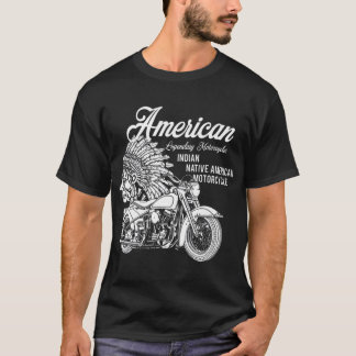 Leverans av indiska inhemska amerikanska biker t shirt